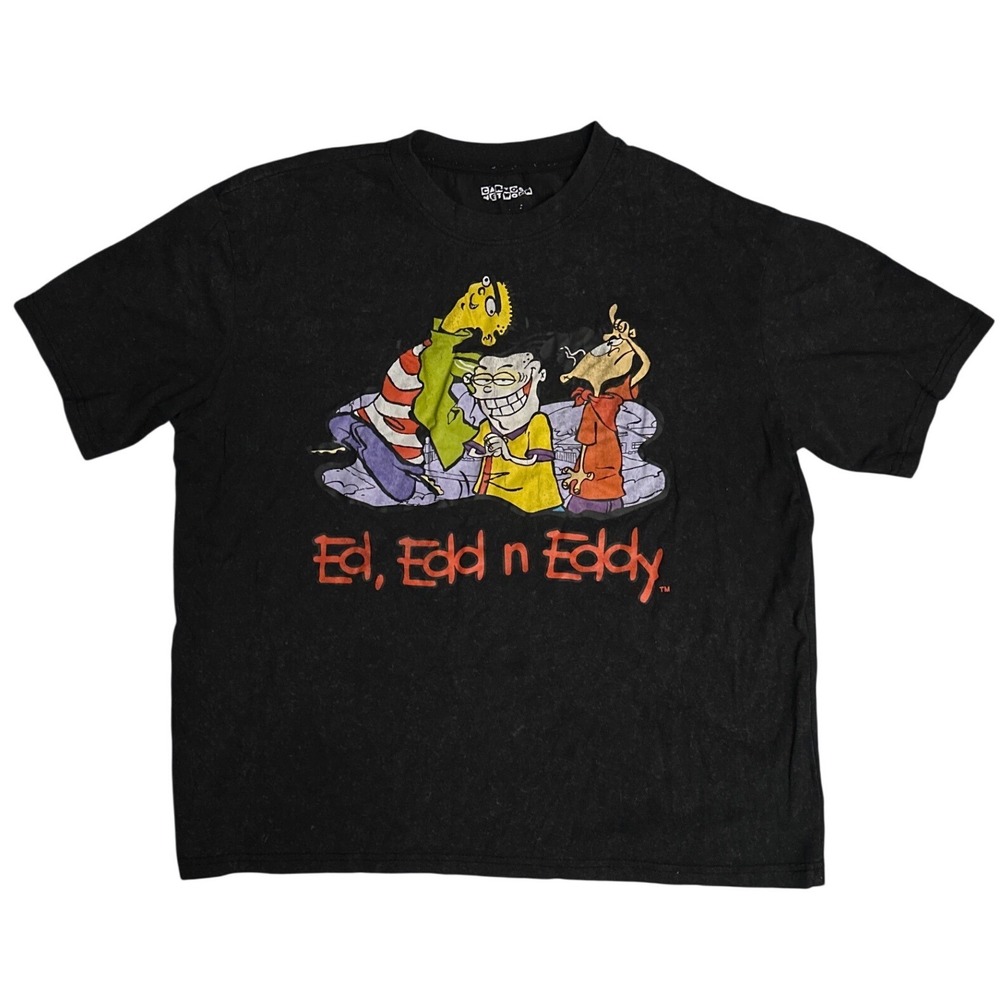Cartoon Network Ed Edd n Eddy Graphic T-Shirt Mens Black Short Sleeve Tee
